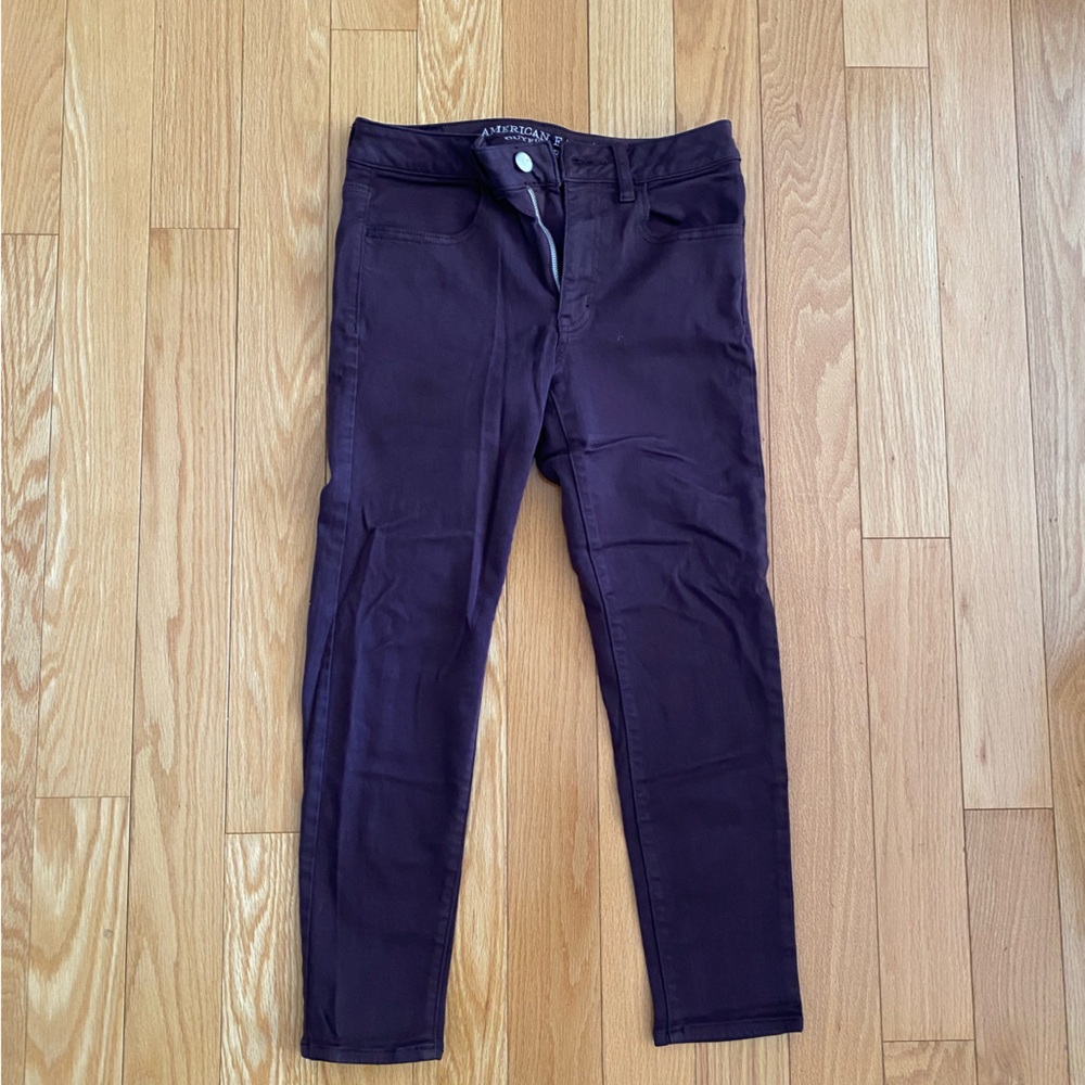 American Eagle Outfitters Dark Purple Skinny Jeans